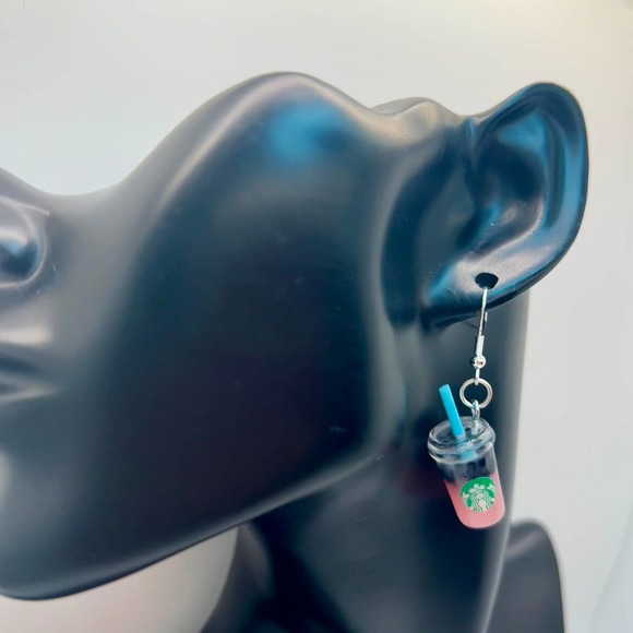 Starbucks Earrings - Boba Beads Earrings - Drink Earrings - Milk Tea Earrings - Picture 10 of 10